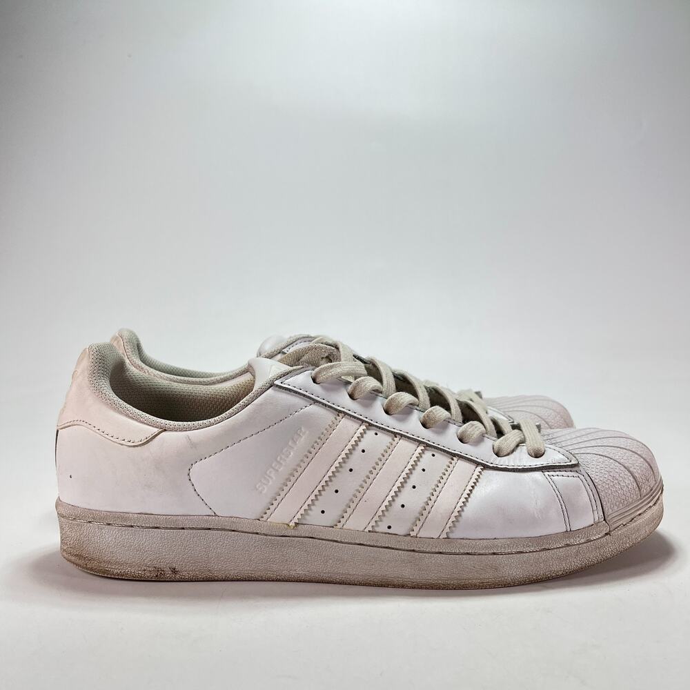 adidas Originals Superstar Triple White Shell Toe Sneakers B27136 Men's Size 11